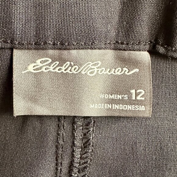 New Eddie Bauer Convertible Pant Women's Size 12 Black Adjustable Length UPF 50+ - Picture 4 of 13